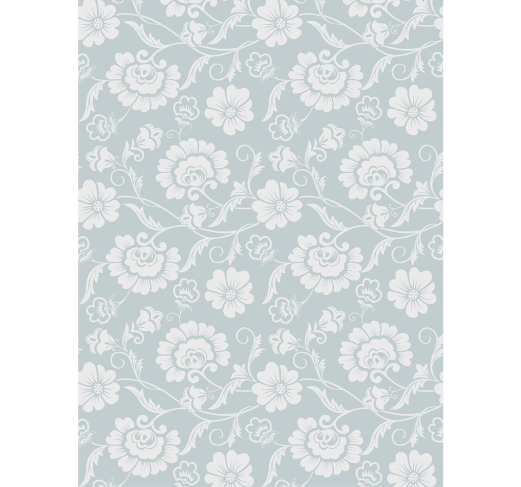Store enrouleur floral motif gris sophistiqué - TenStickers