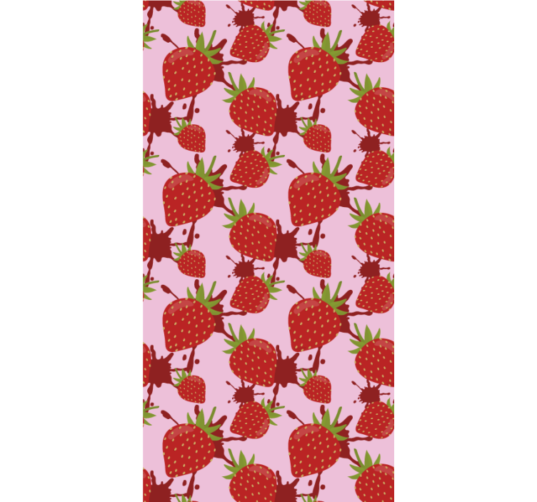 Store enrouleur fruits et légumes motif éclaboussure fraise - TenStickers