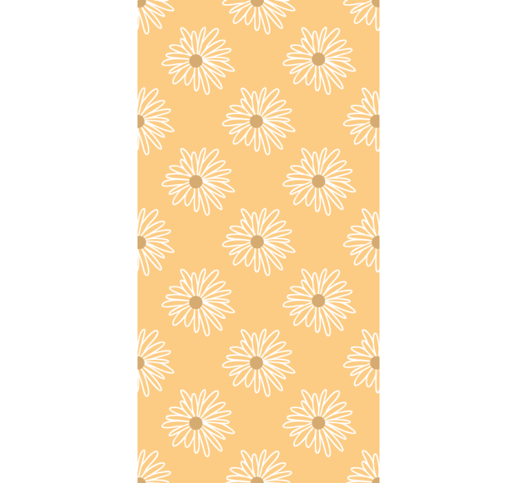 Store enrouleur floral conception de marguerite jaune - TenStickers