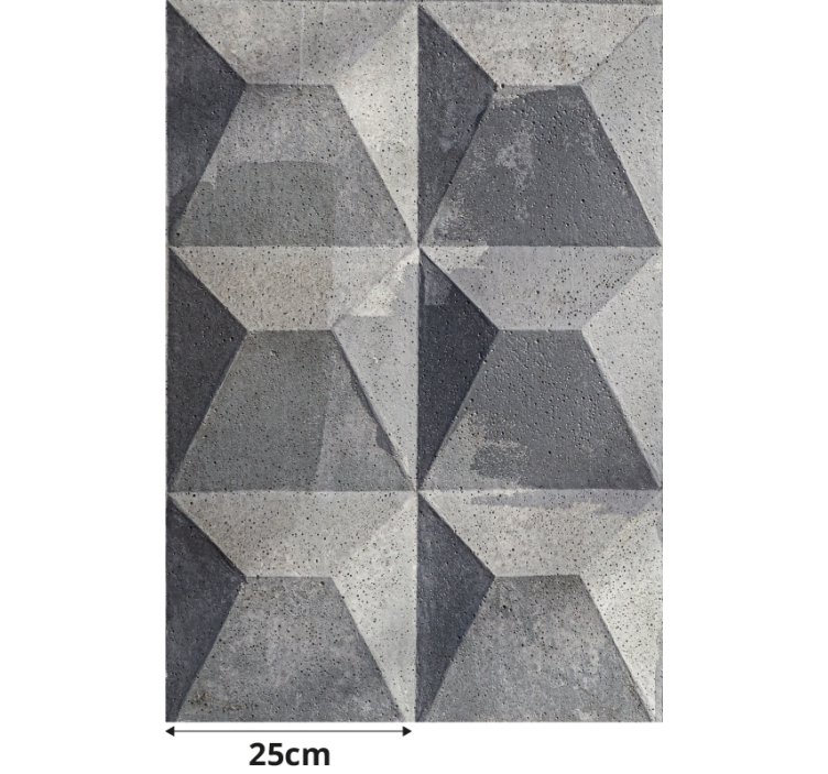 Store enrouleur salon béton brut texture effet 3D - TenStickers