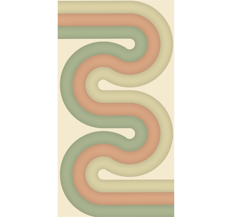 Store enrouleur salon motif de lignes courbes - TenStickers