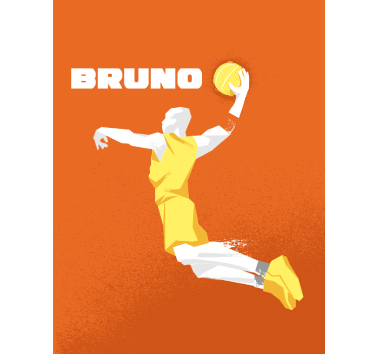 Store motif basket-ball avec prénom - TenStickers