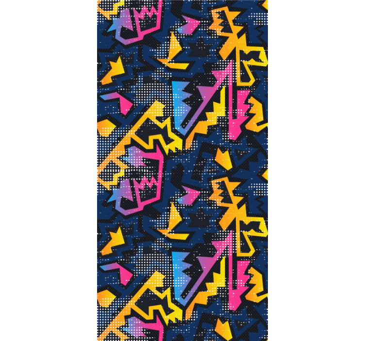 Store avec des graffitis en forme géométrique - TenStickers