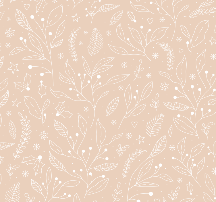 Store beige plantes de noël - TenStickers