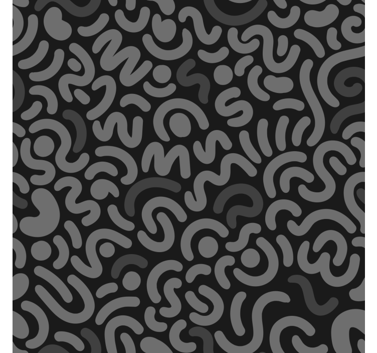 Store salon traits arrondis noirs abstraits - TenStickers