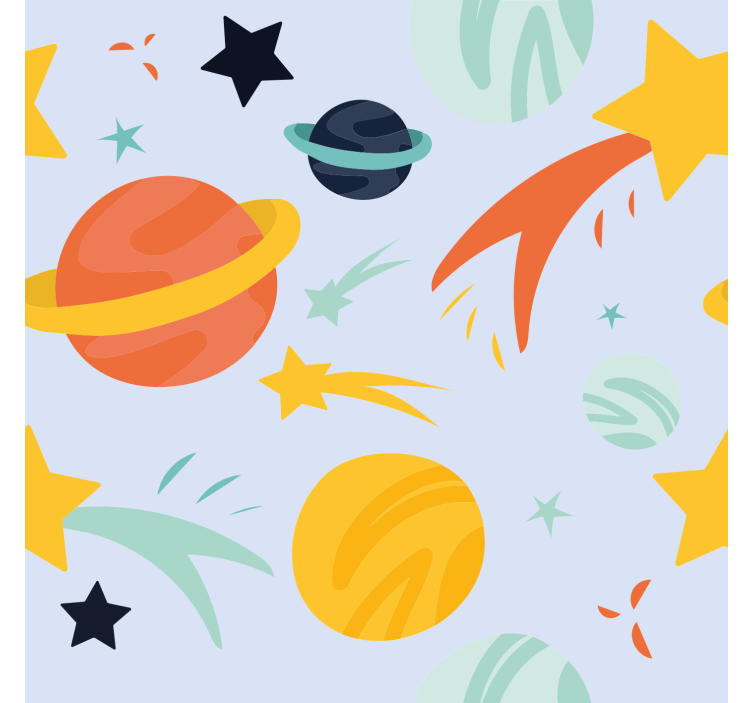 Store amusant motif de planètes et étoiles - TenStickers