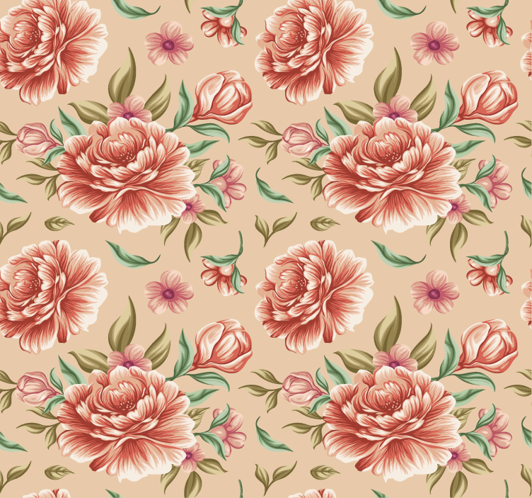 Store original salon romantique bouquet de fleurs classique - TenStickers