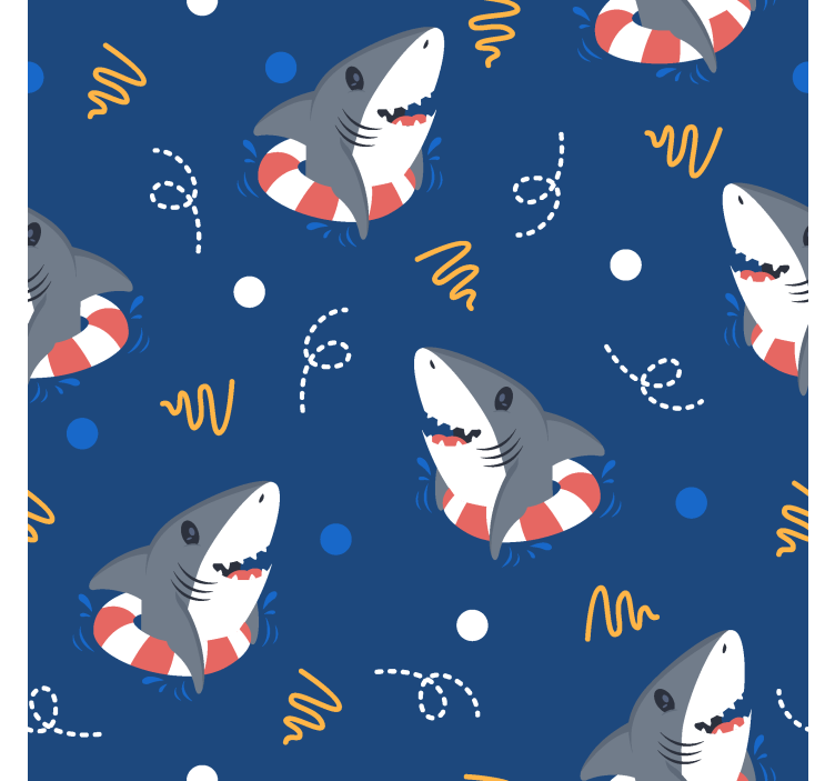 Store enrouleur amusant modèle de requin sauveteur - TenStickers