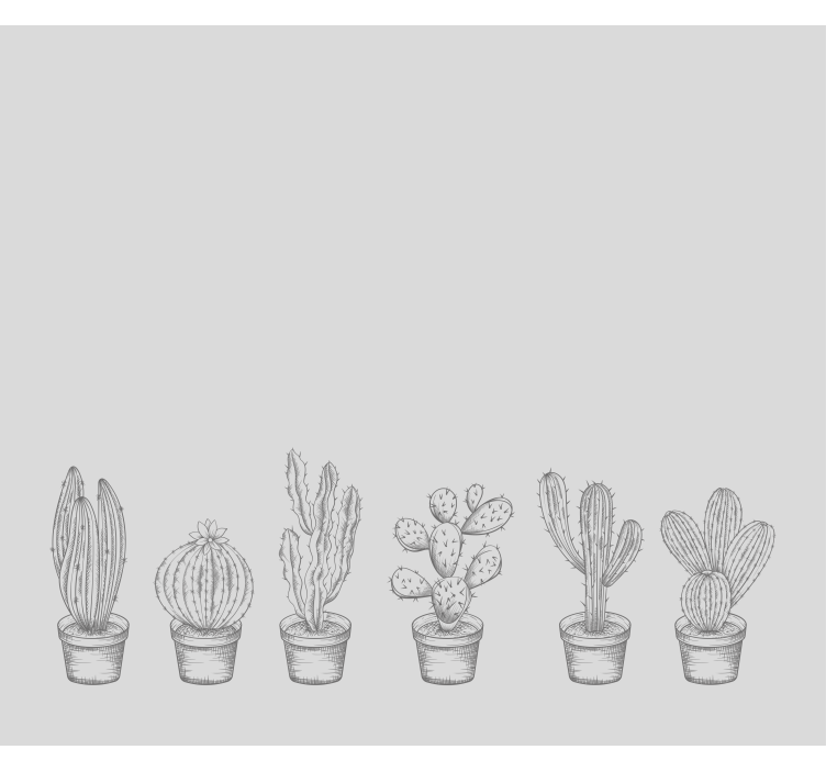 Store enrouleur cuisine cactus nuances de gris - TenStickers