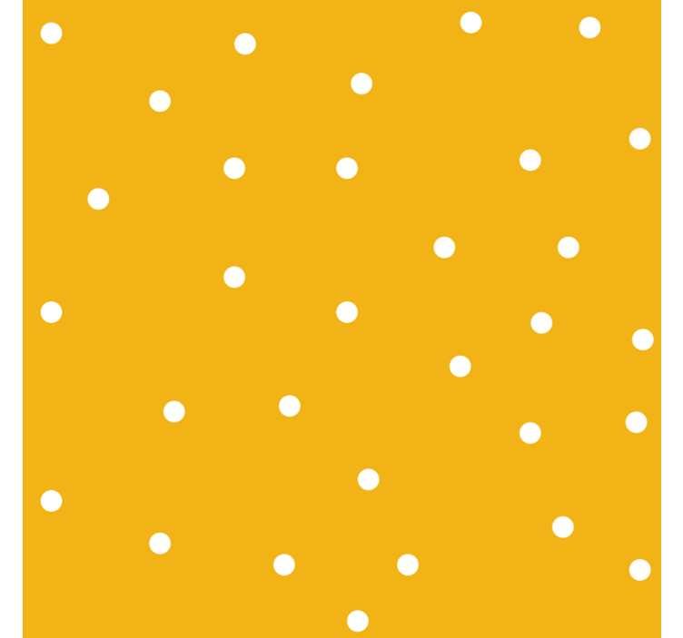 Store enrouleur jaune motif à pois blancs - TenStickers