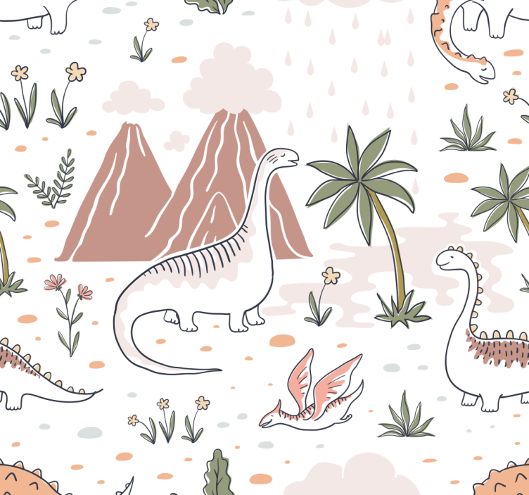 Store enrouleur dinosaures style nordique - TenStickers
