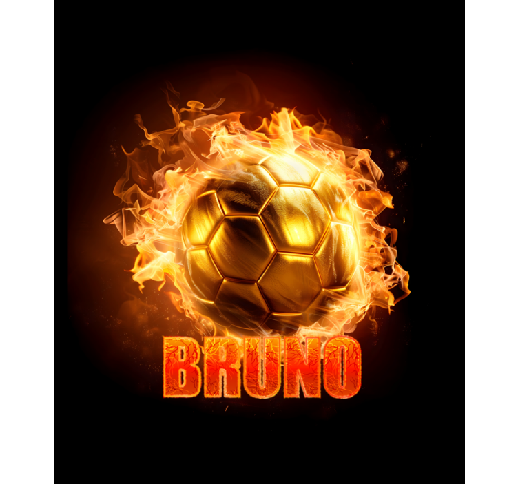 Store enrouleur football ballon doré en feu - TenStickers