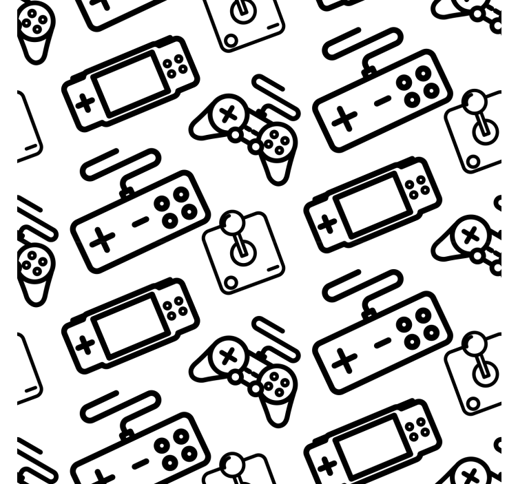 Store enrouleur gamer contrôleurs minimalistes - TenStickers