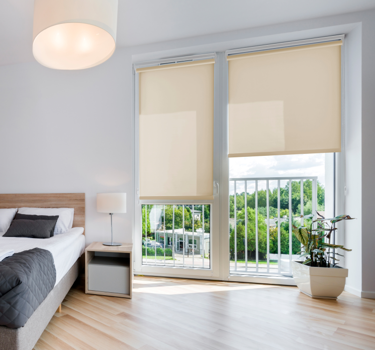 Store enrouleur tamisant uni beige - TenStickers