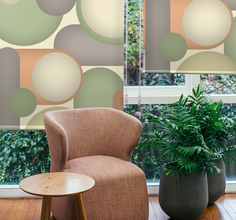 Store enrouleur moderne disposition géométrique des cercles - TenStickers