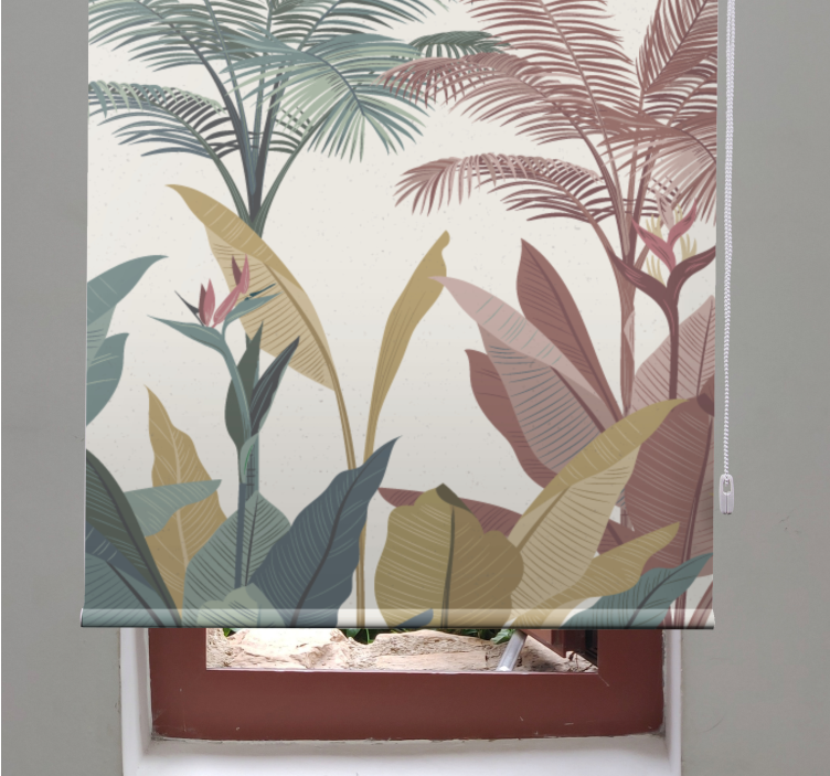 Store enrouleur chambre plantes tropicales - TenStickers