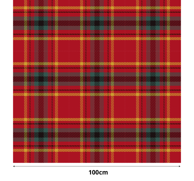 Store rouge motif tartan rouge de noël - TenStickers