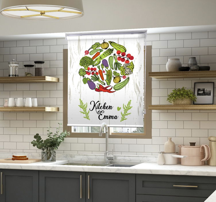 Store enrouleur cuisine légumes avec nom - TenStickers