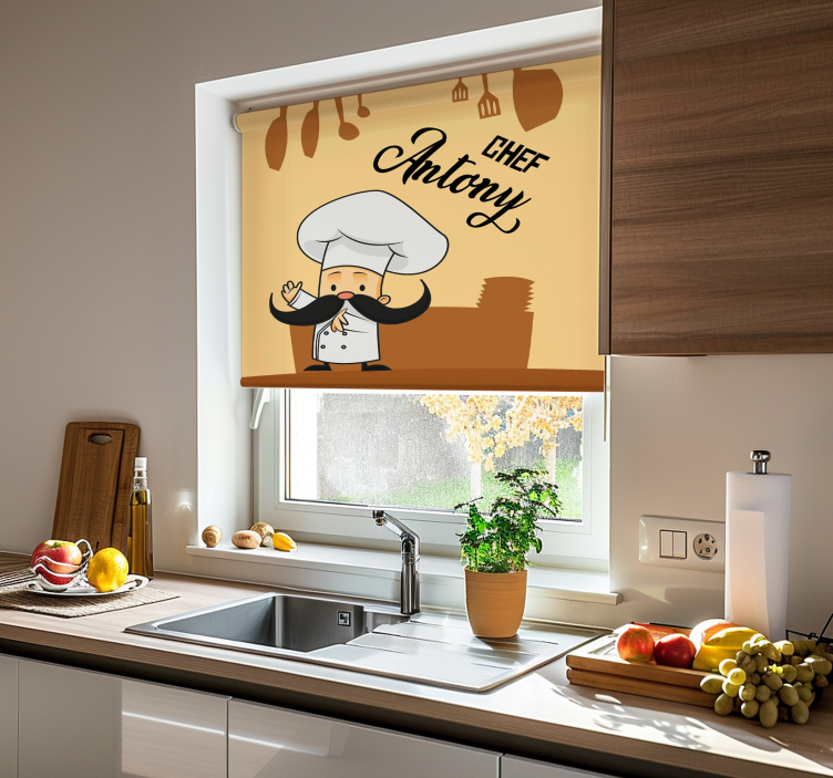 Store enrouleur cuisine chef personnalisé - TenStickers