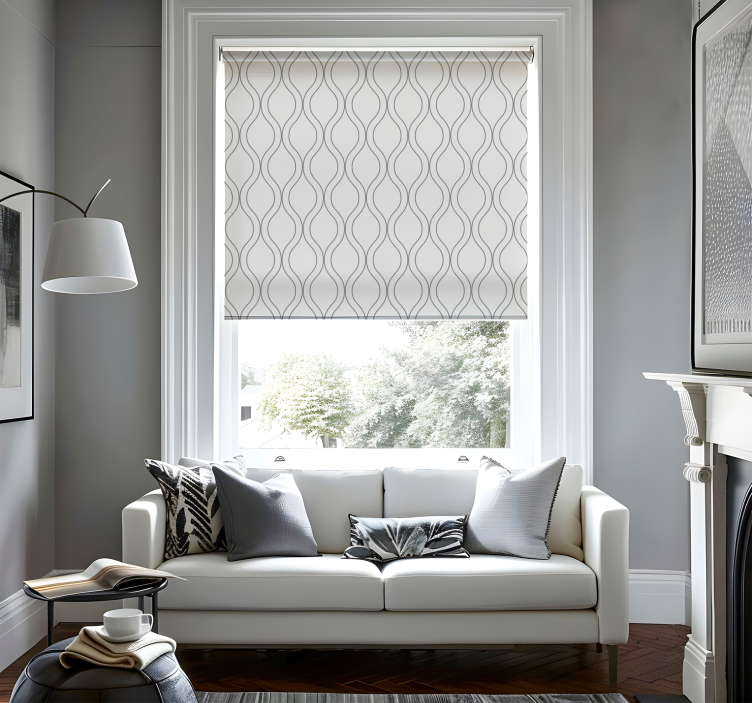 Store enrouleur élégant lignes courbes - TenStickers