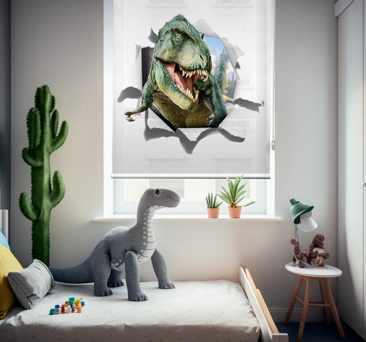 Store enrouleur enfant T-Rex 3D - TenStickers