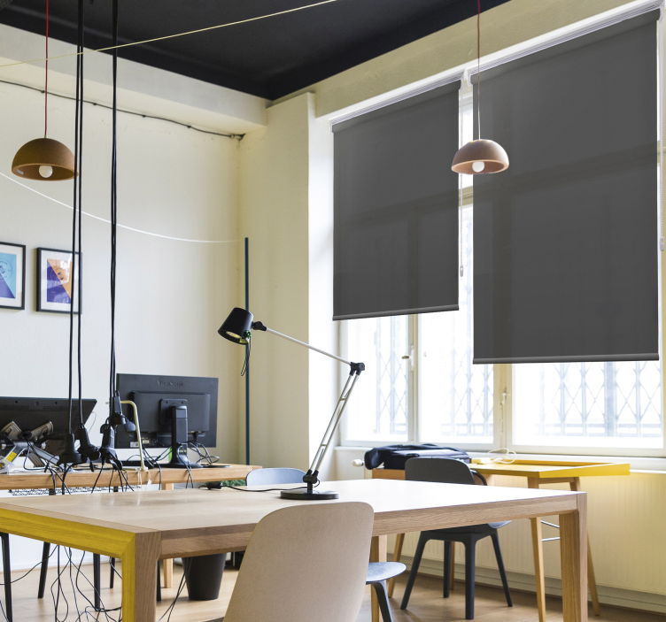 Store enrouleur salon unie gris anthracite - TenStickers