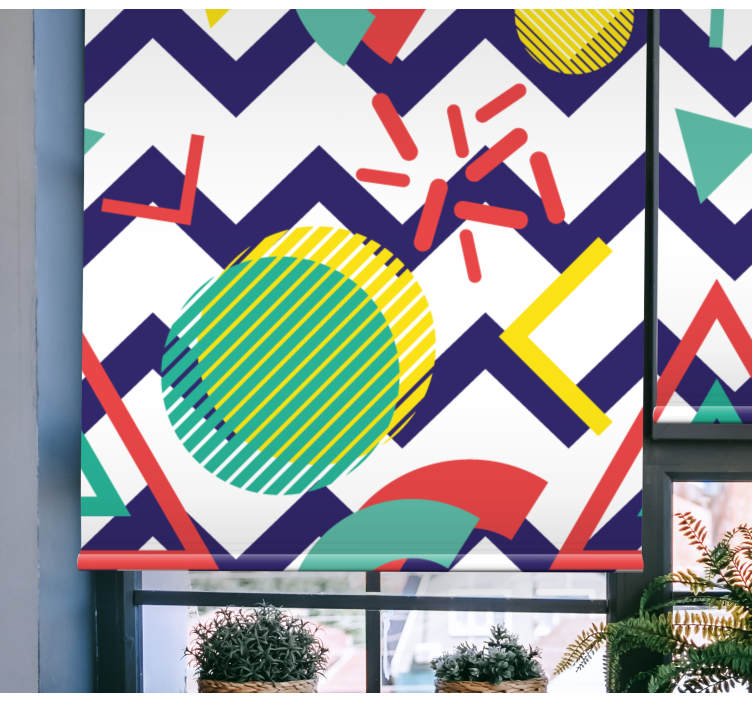 Store enrouleur moderne figures abstraites amusantes - TenStickers