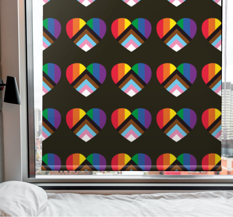 Store enrouleur amusant motif de coeur vibrant - TenStickers