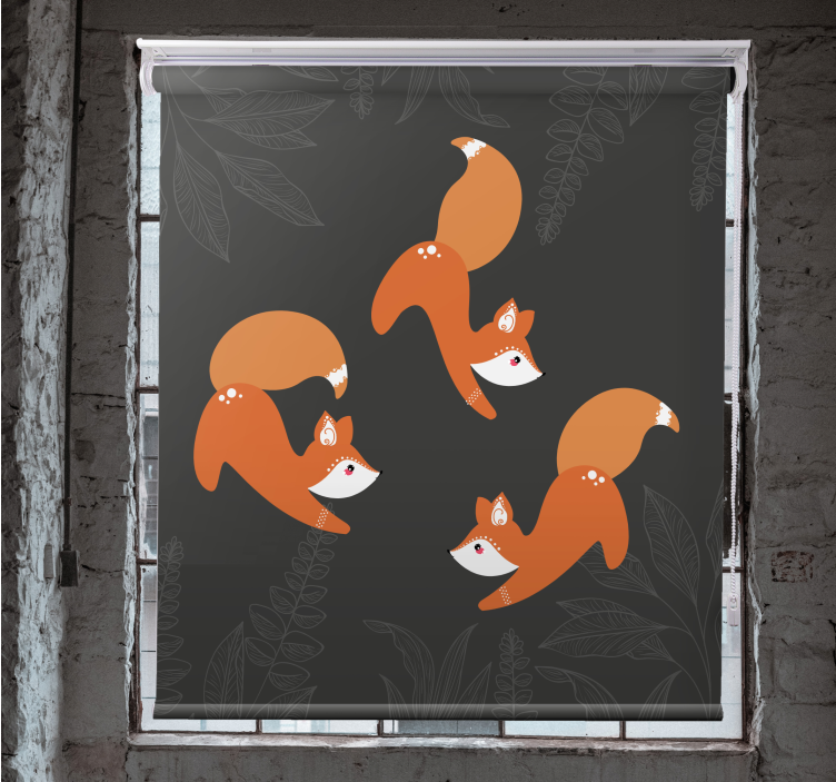 Store enrouleur animaux charmant motif de renard - TenStickers