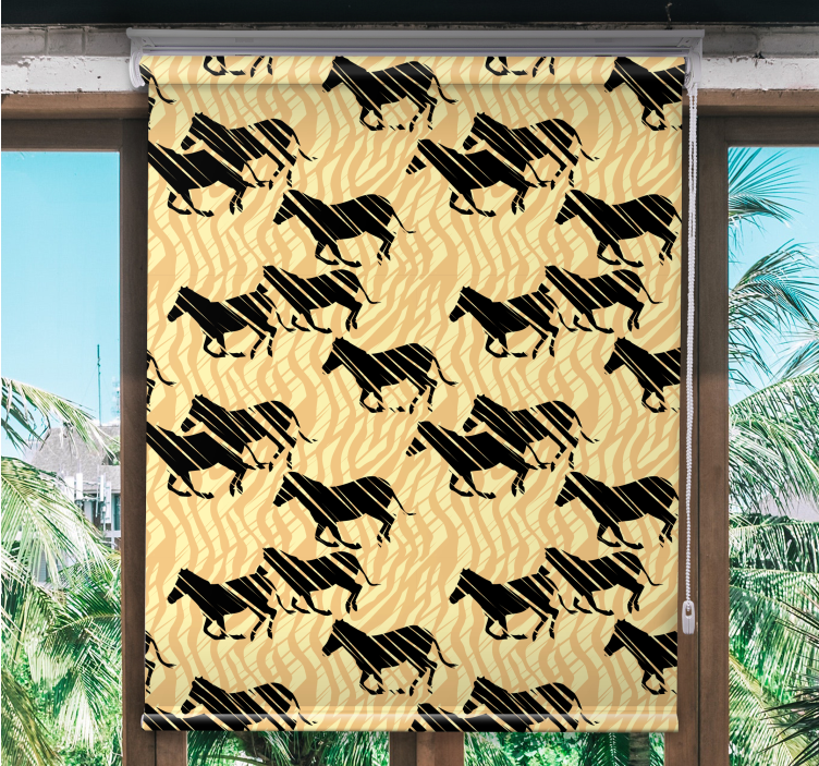 Store enrouleur animaux motif de cheval stylisé - TenStickers