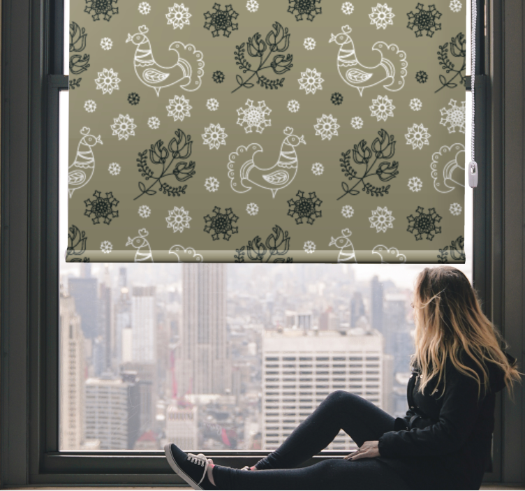 Store enrouleur animaux motifs d'oiseaux charmants - TenStickers