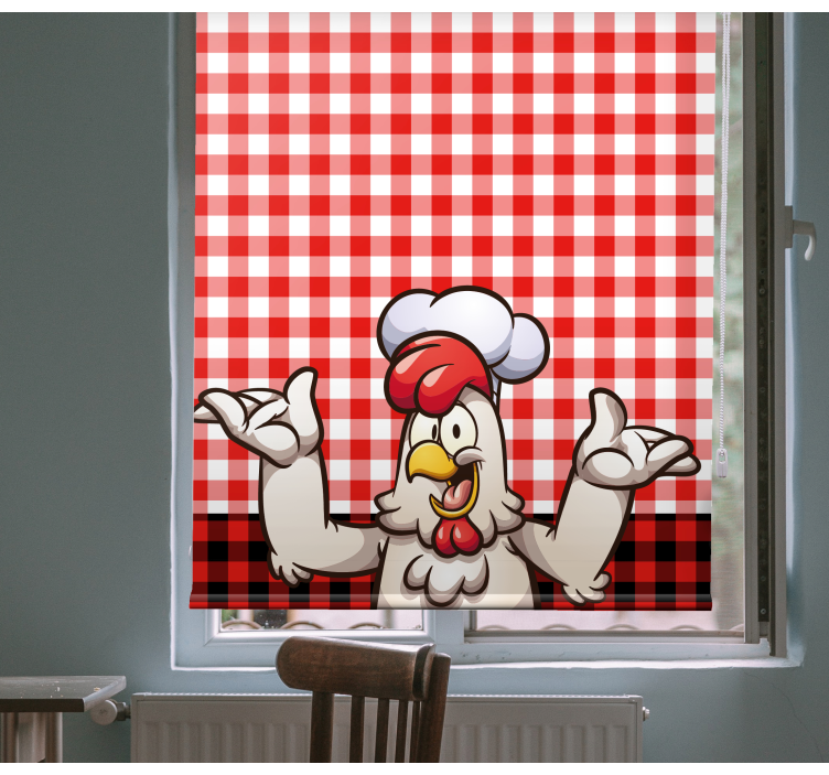 Store enrouleur animaux personnage du chef coq - TenStickers