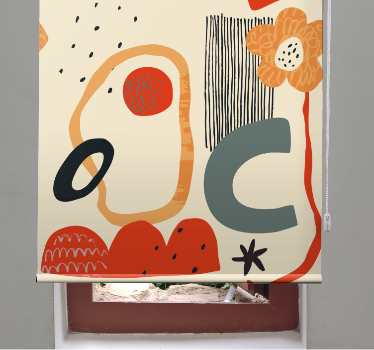 Store enrouleur autres composition florale abstraite - TenStickers