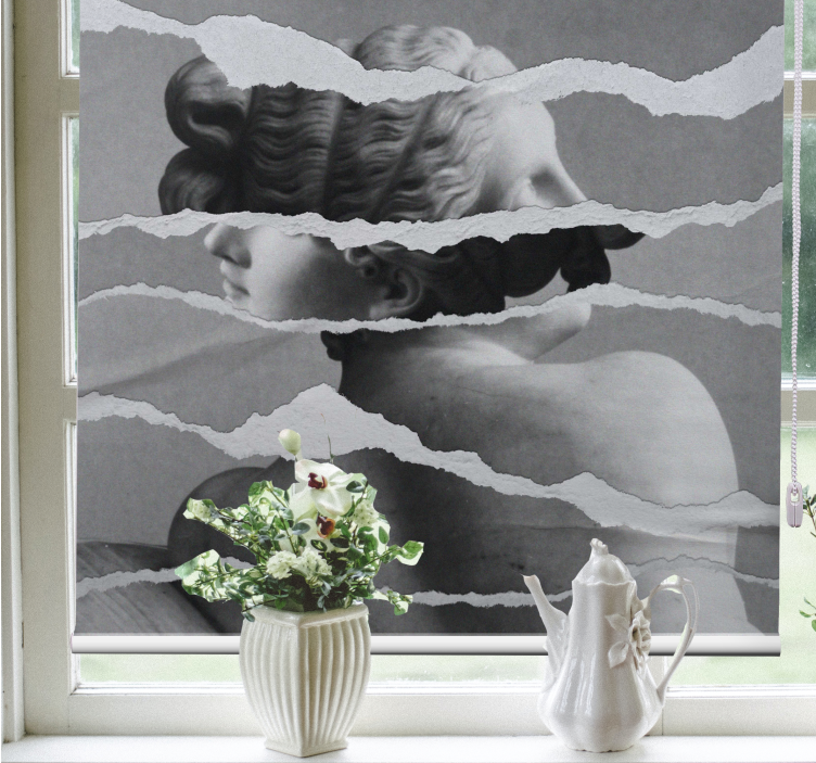 Store enrouleur bande dessinée buste sculpture hommage - TenStickers