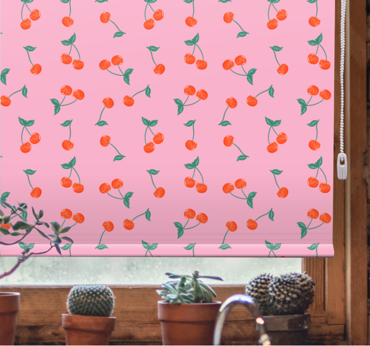 Store enrouleur cuisine motif de fleurs de cerisier - TenStickers