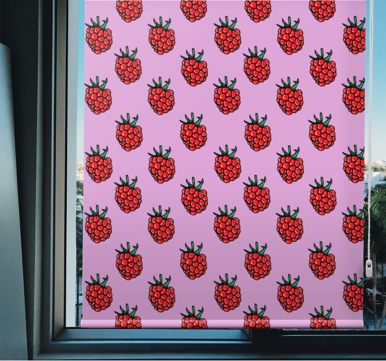 Store enrouleur fruits et légumes motif framboise - TenStickers