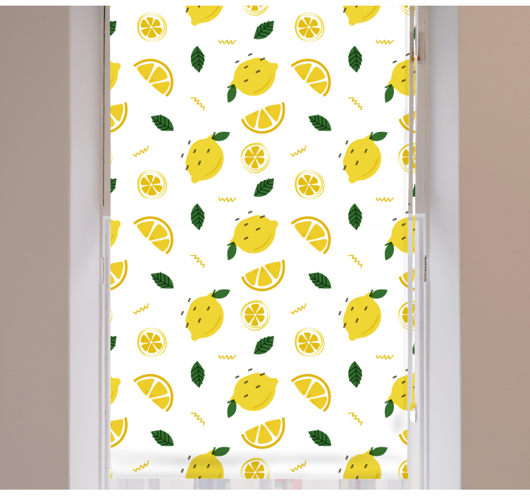 Store enrouleur fruits et légumes motif tranche de citron - TenStickers