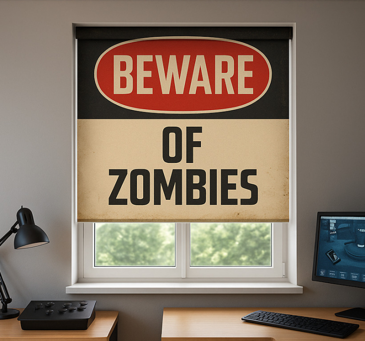 Store enrouleur geek attention aux zombies - TenStickers