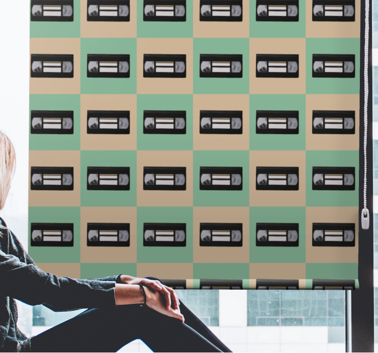 Store enrouleur vintage motif de ruban rétro - TenStickers