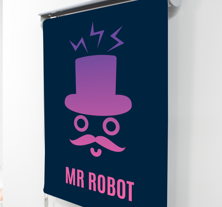 Store enrouleur geek robot gentleman - TenStickers
