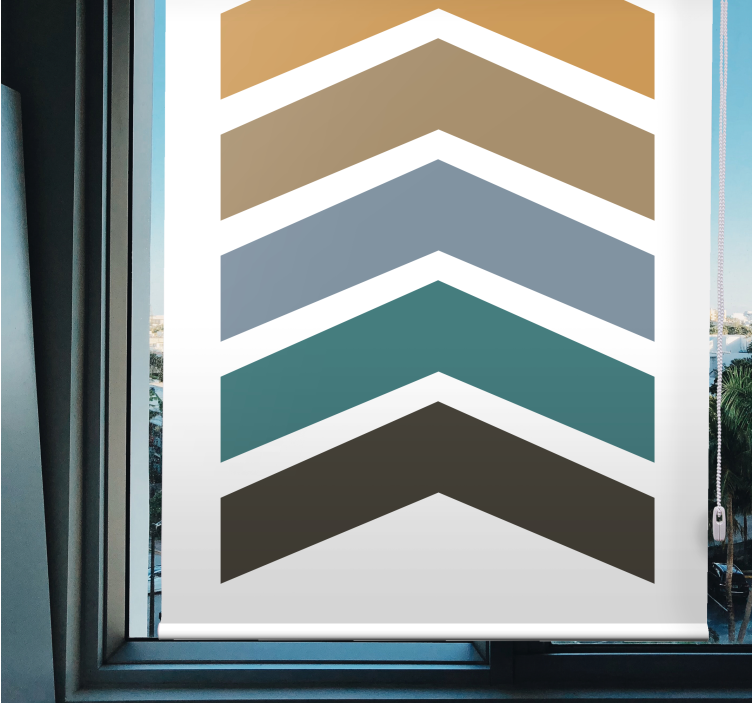 Store enrouleur moderne couches de motifs à chevrons - TenStickers