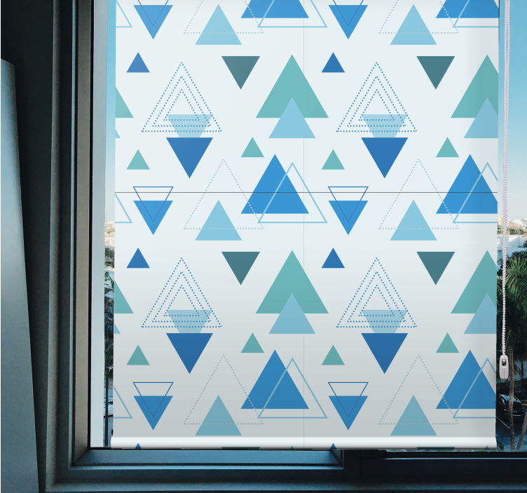 Store enrouleur moderne disposition de motifs triangulaires - TenStickers