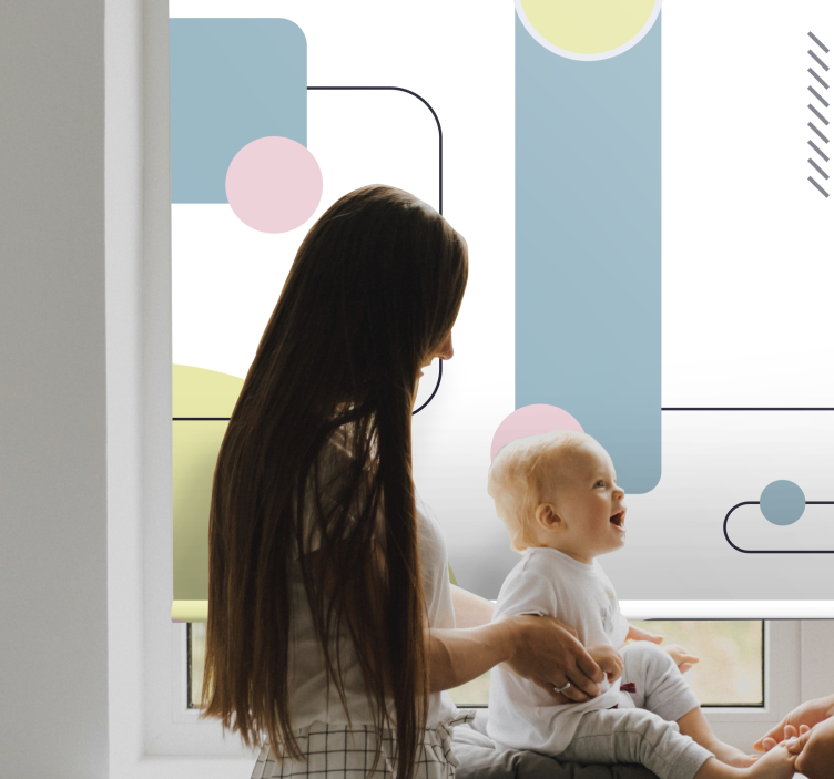 Store enrouleur moderne jeu de formes géométriques - TenStickers