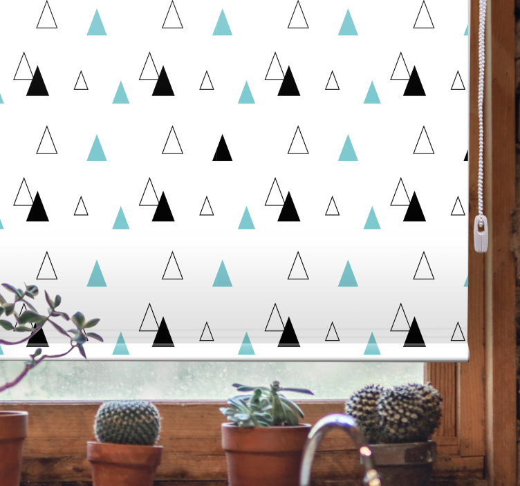 Store enrouleur scandinave motif triangles minimaliste - TenStickers