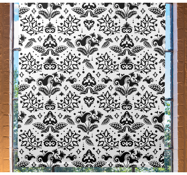 Store enrouleur motif fleur éléments floraux élégants - TenStickers