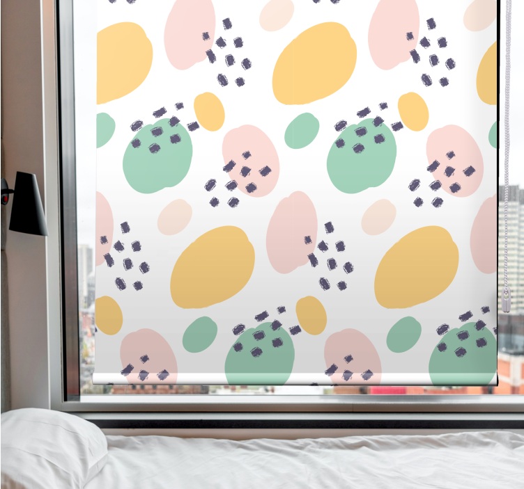 Store enrouleur pour chambre ado formes abstraites pastel - TenStickers
