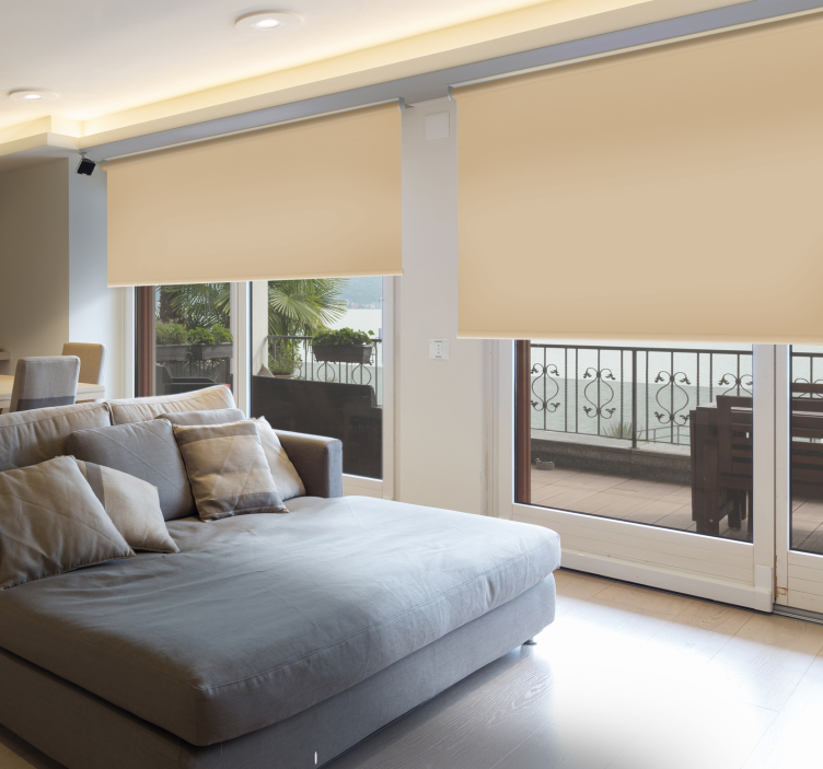 Store enrouleur occultant uni beige - TenStickers