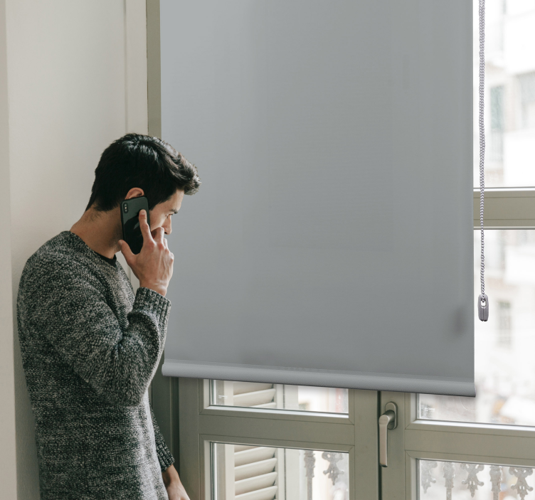 Store enrouleur opaque rouleau gris élégant - TenStickers