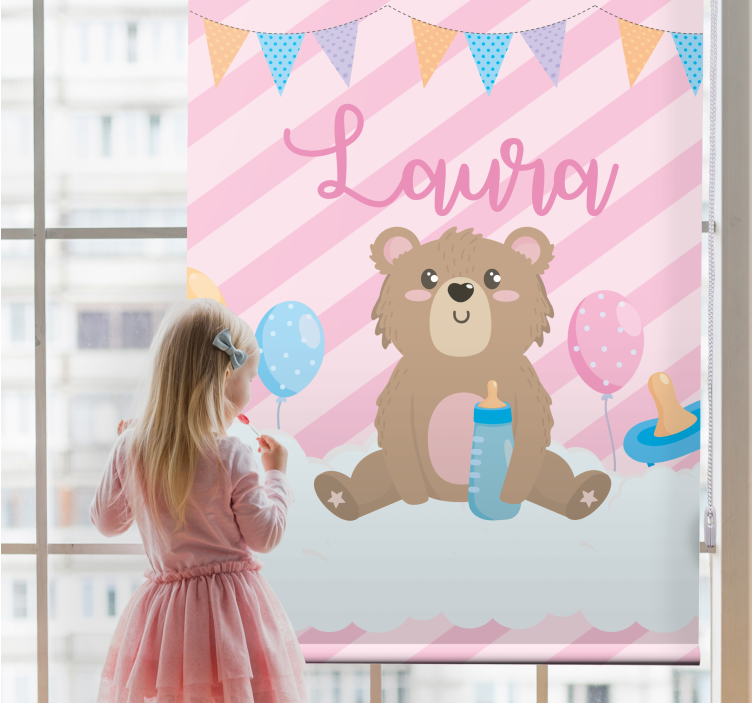 Store enrouleur personnalisé fête de l'ours en peluche - TenStickers