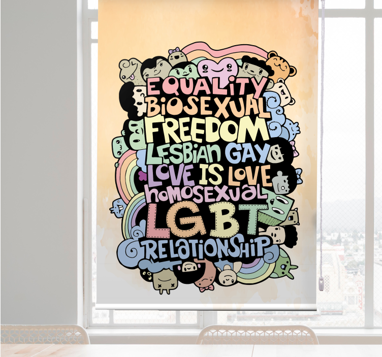 Store enrouleur phrases affirmation d'amour lgbtq+ - TenStickers